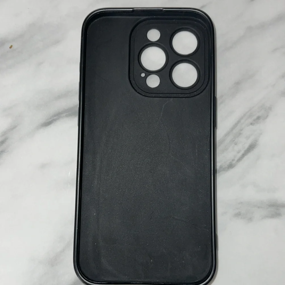 Black Textured Checkered Plastic IPhone 15 Pro Case
